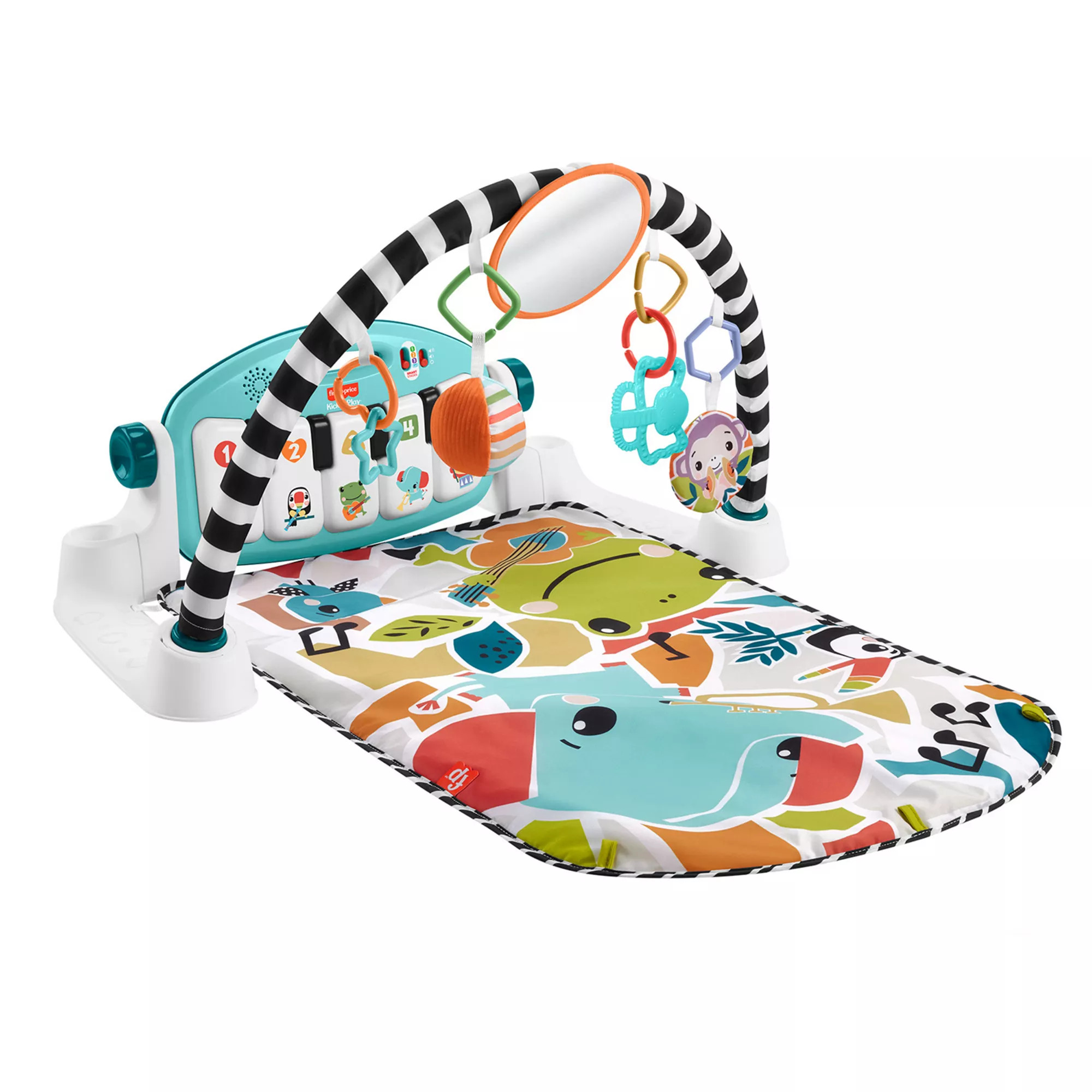 Fisher-Price Glow and Grow Kick & Play Piano Gym Baby Playmat with Musical Learning Toy | Kohl's