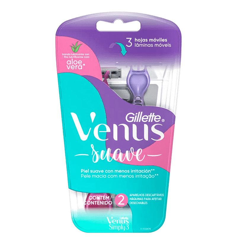 Gillette Venus Suave
        
            
                 - Aparelho Depilatório (2 Unidades) | Beleza Na Web (BR)