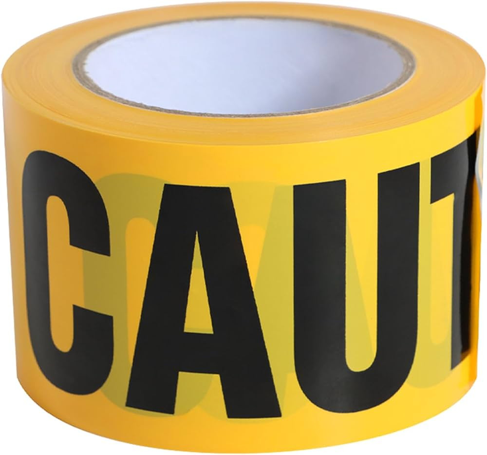 Yellow Caution Tape 3 Inch x 328 Ft, Reflective, Waterproof, Safety Tape for Construction, Crime ... | Amazon (US)