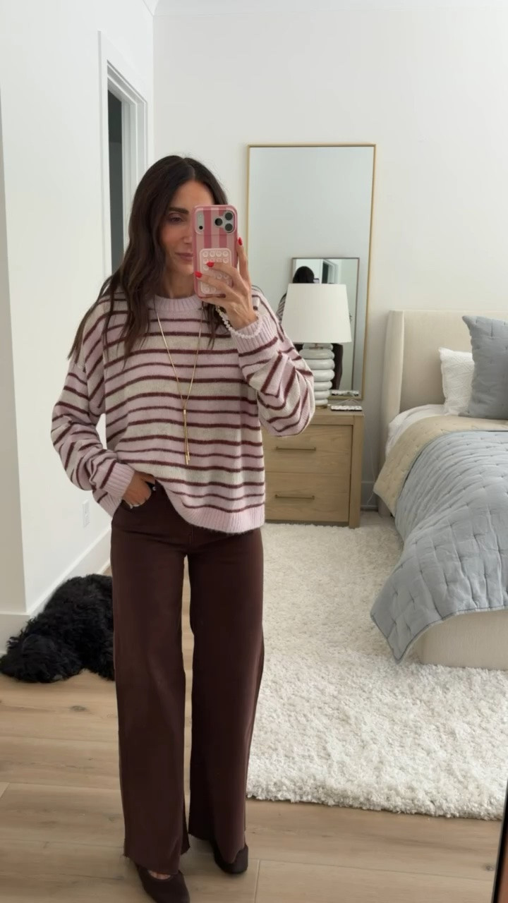 Nordstrom Anniversary Sale, nsale, AG Saige wide leg jeans size 25, Madewell sweater M, Steve Madden mary jane flats.

#LTKootd #LTKSaleAlert #LTKOver40