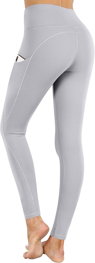 PHISOCKAT Women's High Waist Yoga Pants with Pockets, Leggings with Pockets, Tummy Control Workou... | Amazon (US)