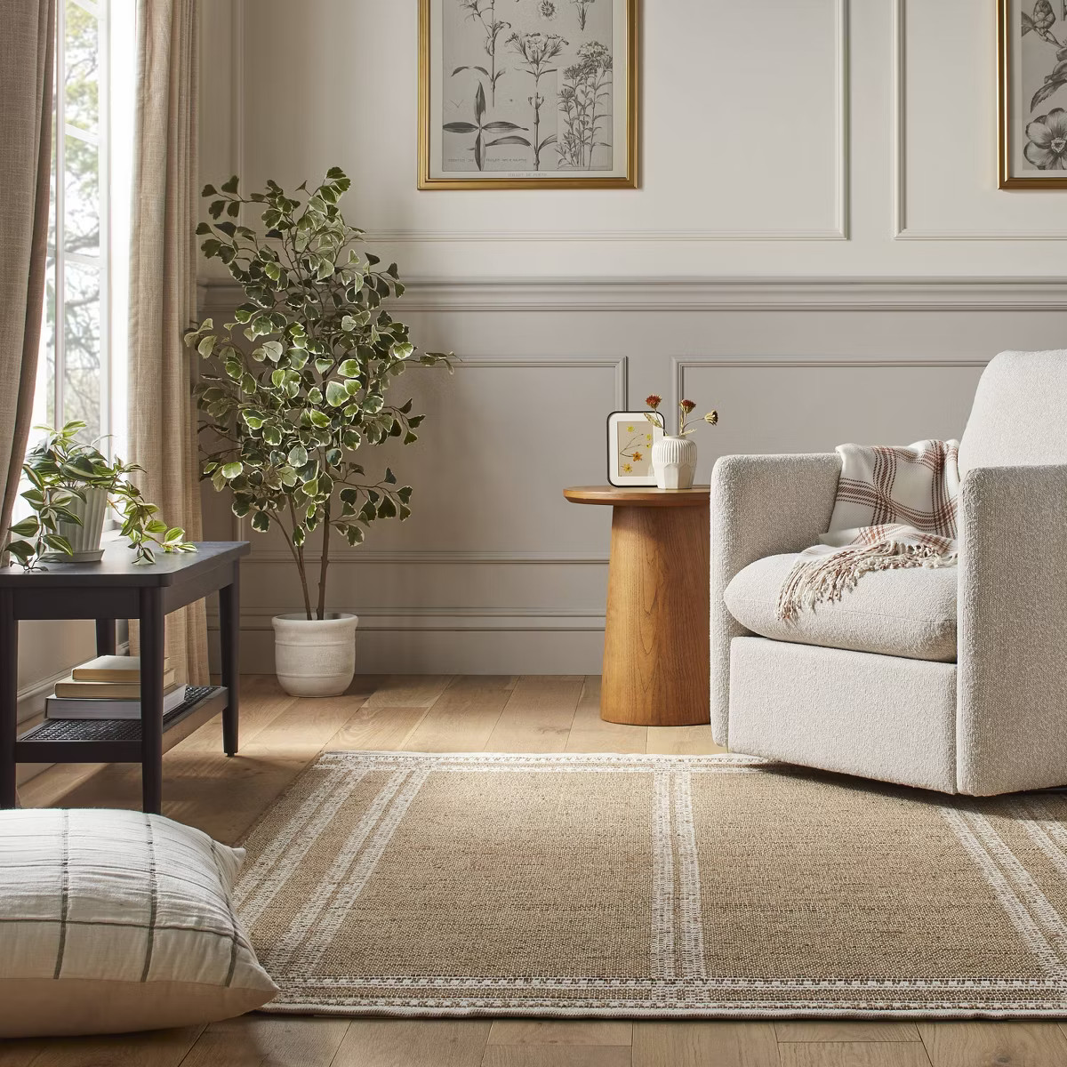 55" Faux Variegated Triangle Ficus Tree - Hearth & Hand™ with Magnolia: Indoor Decorative Plant | Target