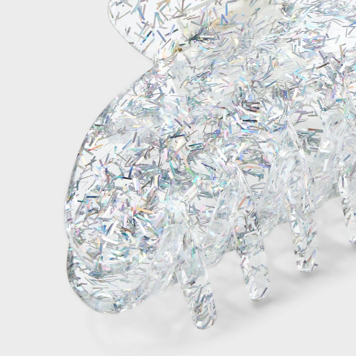 Jumbo Confetti Acrylic Claw Hair Clip - A New Day™ Silver | Target
