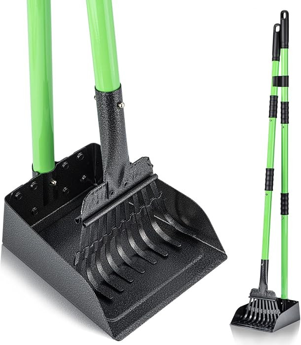 MXF Pooper Scooper, Dog Pooper Scooper Long Handle Stainless Metal Tray and Rake Set for Medium S... | Amazon (US)