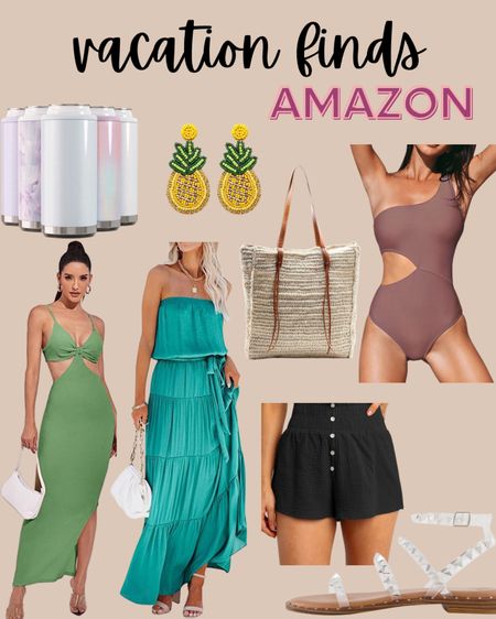 Amazon vacation finds! 
| amazon | vacation | vacation outfit | vacation essentials | travel | amazon travel | amazon vacation | swimsuit | resort | resort wear | Cabo | New Mexico | cruise | spring | summer | traveling | swimsuits | swimwear | swim coverup | matching set | two piece set | tropical | sunglasses | self tanner | sandals | beach | island | Hawaii | island outfits | outfit ideas | amazon style | amazon fashion | Amazon must haves | best of amazon | best of amazon prime | vacation wear | two piece swim | bathing suit | bikini | earrings | beaded earrings | destination wedding | Rattan | wicker | shorts | dress | vacation dress | resort dress | coozie | beach bags | 

#LTKtravel #LTKSeasonal #LTKunder50