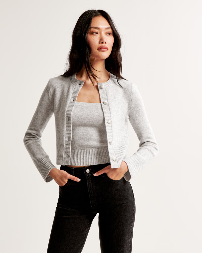 Merino Wool-Blend Tank and Cardigan Set | Abercrombie & Fitch (US)