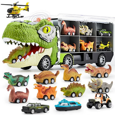 Joyfy 13-in-1 Dinosaur Dinosaur Toy Set with 12 Pull-Back Cars for Kids Ages 3-5, Dinosaur Transport Carrier, Birthday Gift for Toddlers Boys 3+ Years | Target