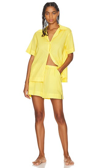 Organic Sandwashed Cotton Solid Short Pj Set in Samoan Sun | Revolve Clothing (Global)