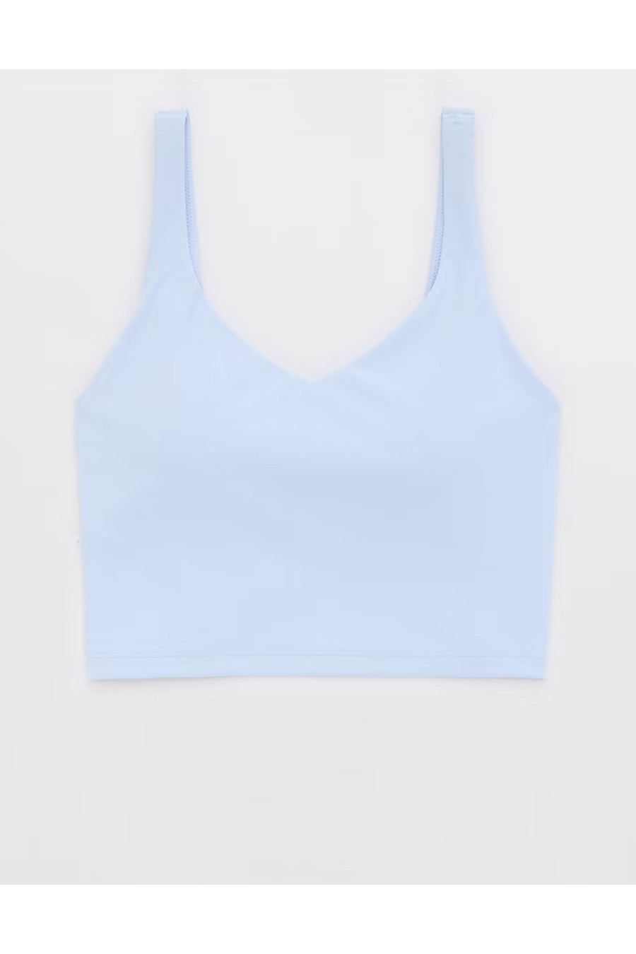 OFFLINE By Aerie Real Me Low Key Longline Sports Bra Women's Eyelet Blue L | Aerie