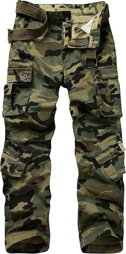 Men's BDU Casual Military Pants, Tactical Wild Army Combat ACU Rip Stop Camo Cargo Work Pants Tro... | Amazon (US)