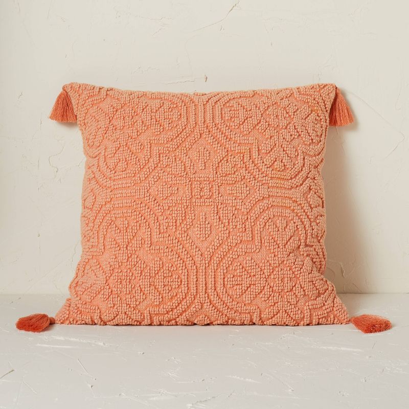 Arabesque Pattern Textured Square Throw Pillow - Opalhouse™ designed with Jungalow™ | Target