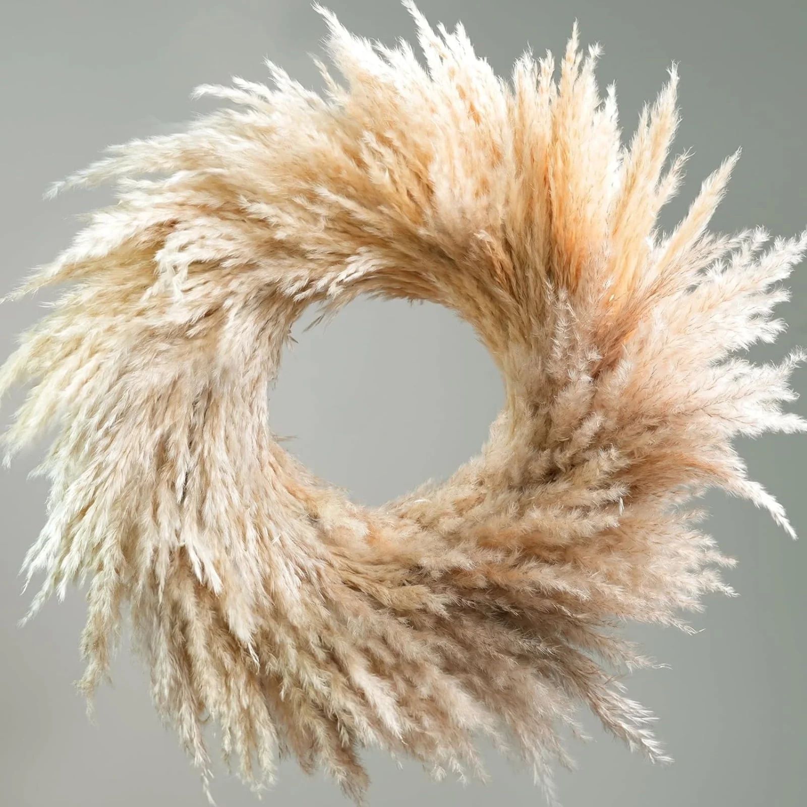 MarinaVida Natural Pampas Grass Wreath, Fall Pampas Grass Wreath for Front Door, Boho Rustic Farm... | Walmart (US)