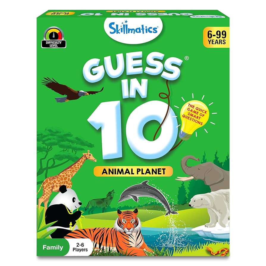 Skillmatics Guess in 10 Animal Planet, Card Game, Perfect for Boys, Girls, Kids, Teens, Adults Wh... | Amazon (US)