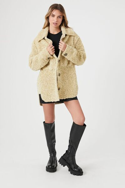 Faux Shearling Longline Shacket | Forever 21 | Forever 21 (US)