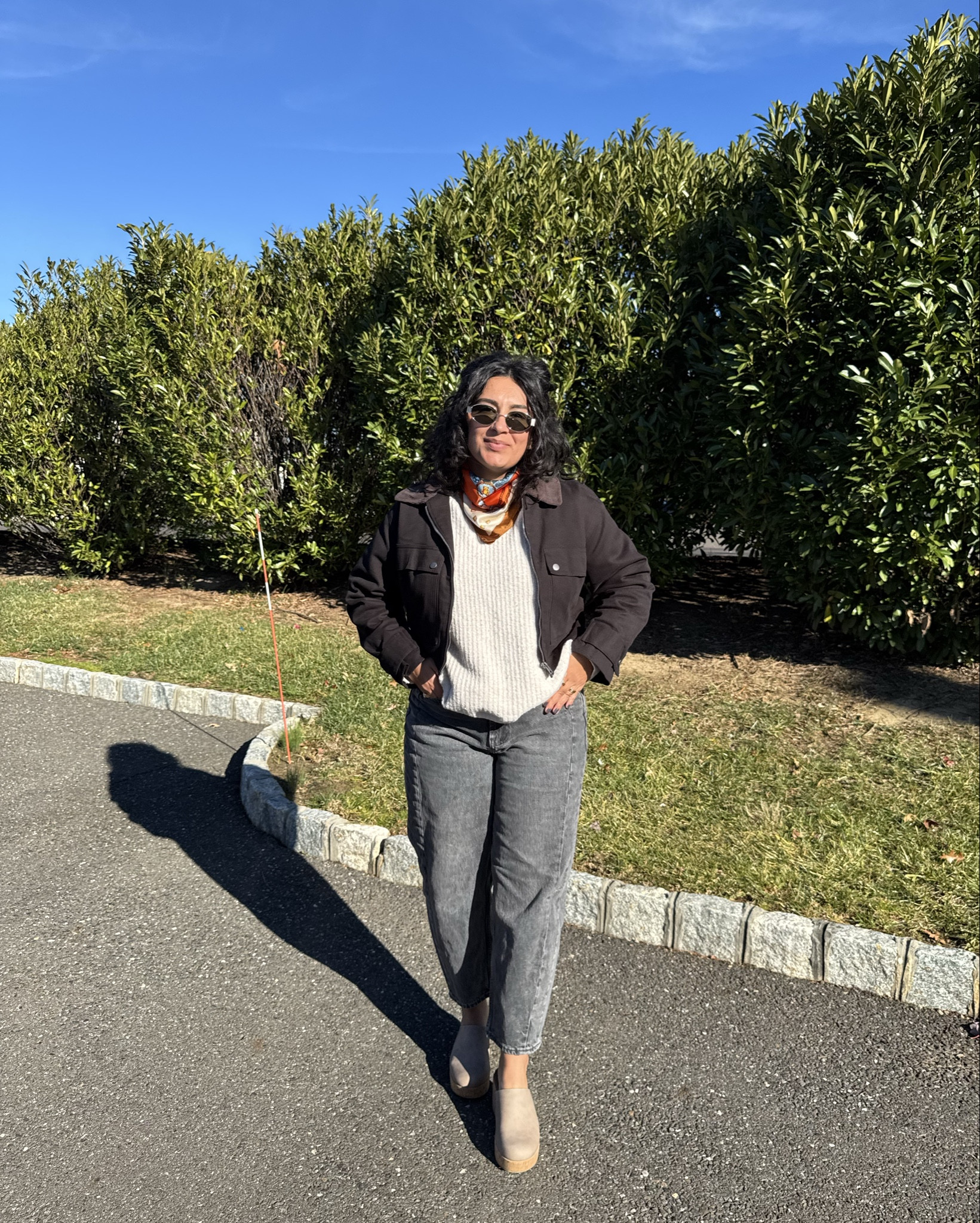 Sunglasses- Primark
Jacket- Walmart
Sweater & pants- old navy
Scarf- Tjmaxx
Clogs- Amazon 

#LTKSeasonal #LTKootd #LTKFindsUnder100