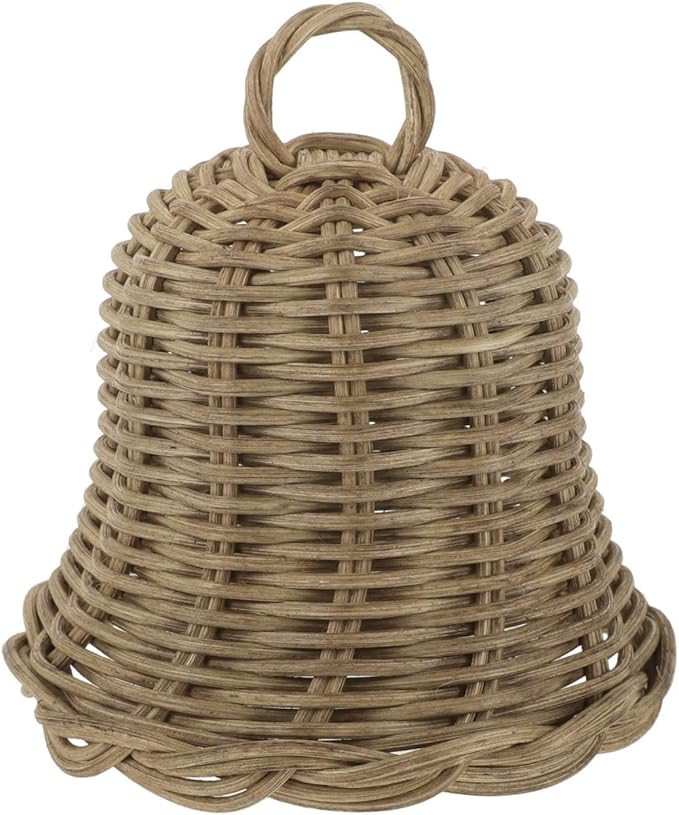 VOSAREA Rattan Bell Pendant Christmas Rattan Woven Bell for Xmas Decorative Pendant Hand-Woven Ch... | Amazon (US)