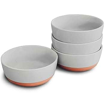Mora Ceramic Flat Bowls Set of 4-25 oz- For Soup, Salad, Rice, Cereal, Breakfast, Dinner, Serving... | Amazon (US)