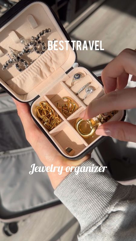 Best travel jewelry organizer. This case keeps it all organized and is compact enough to fit in the smallest luggage. 

#LTKSeasonal #LTKunder50 #LTKtravel