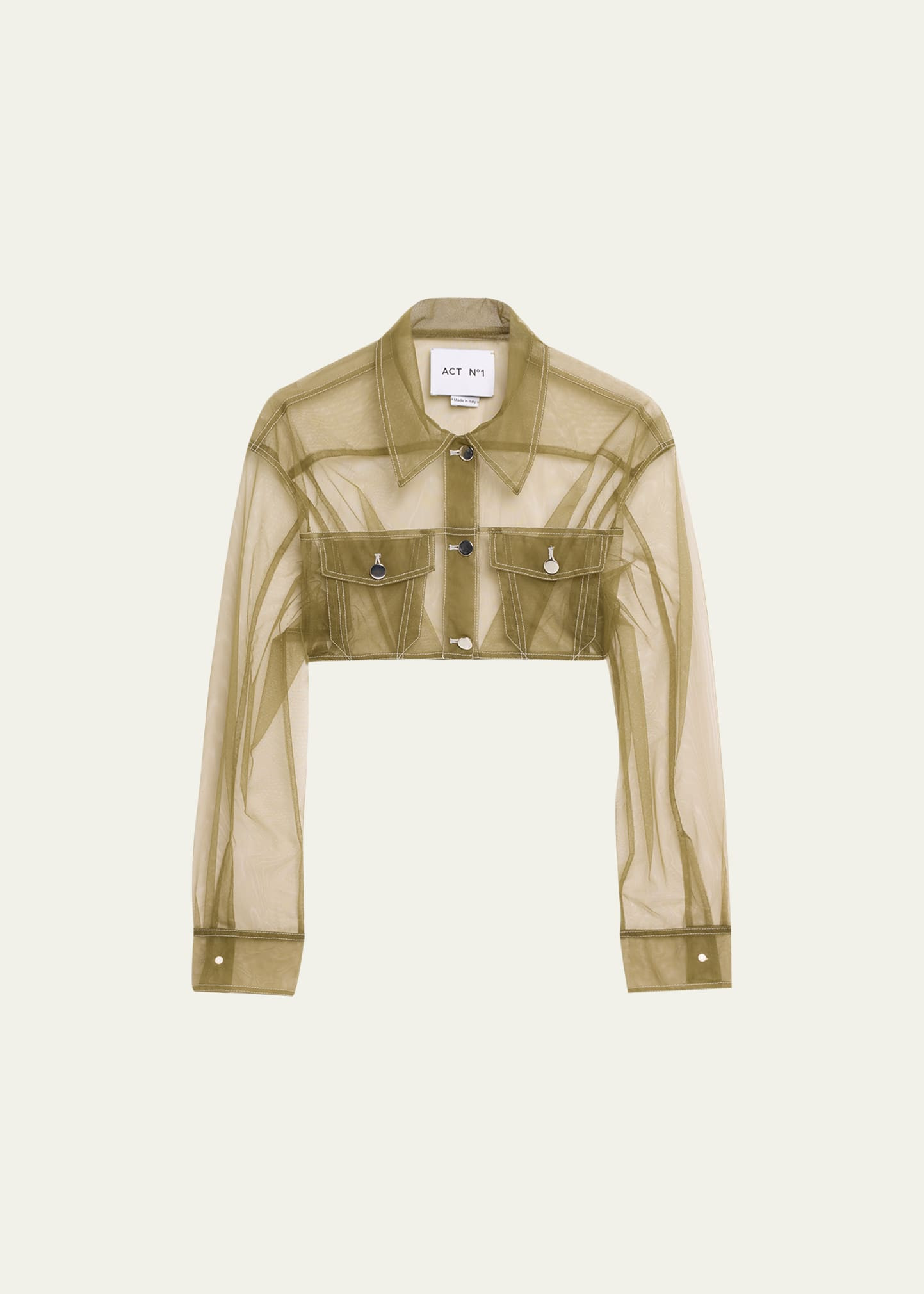 Act No1 Tulle Cropped Jacket | Bergdorf Goodman