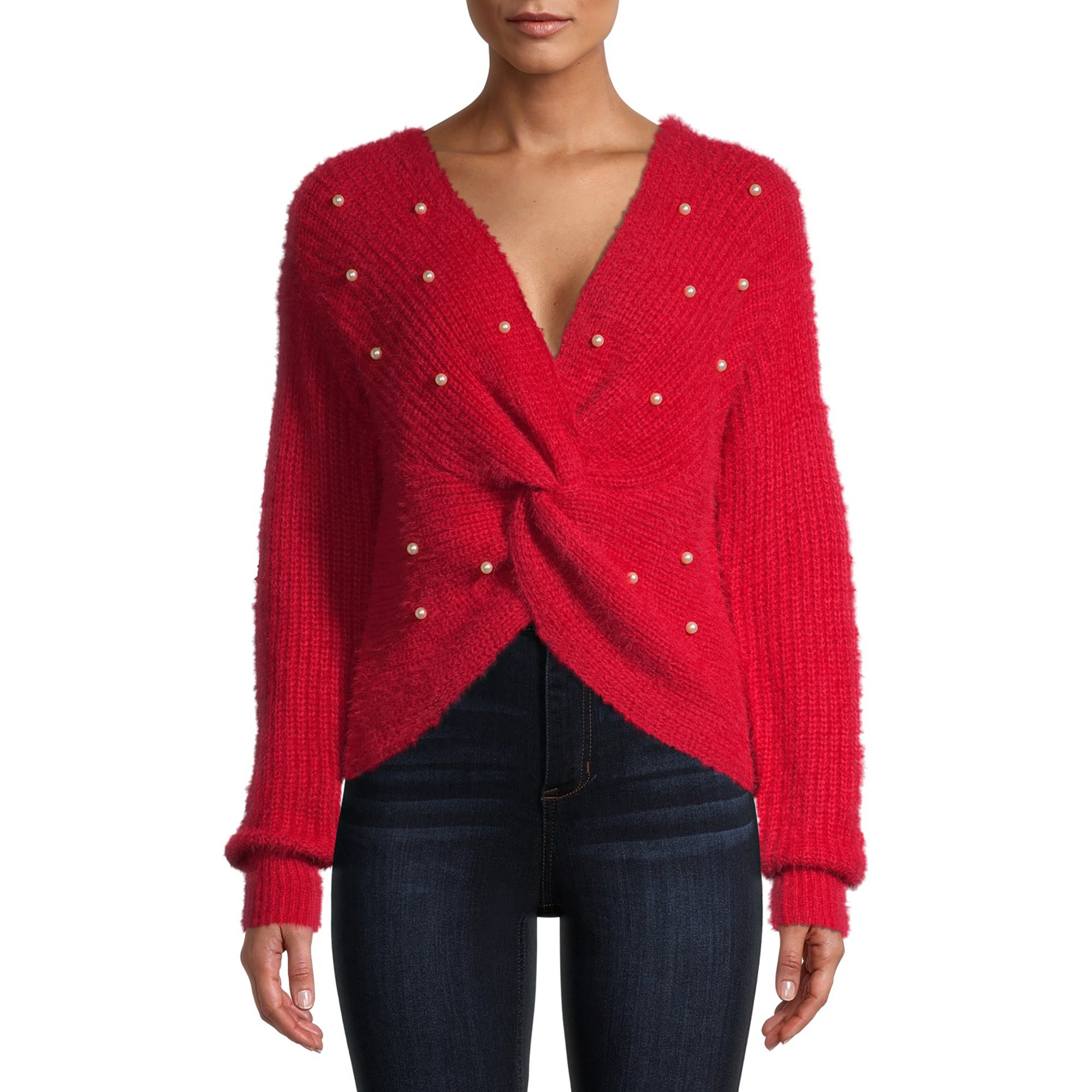 No Boundaries Juniors' Twist Sweater | Walmart (US)