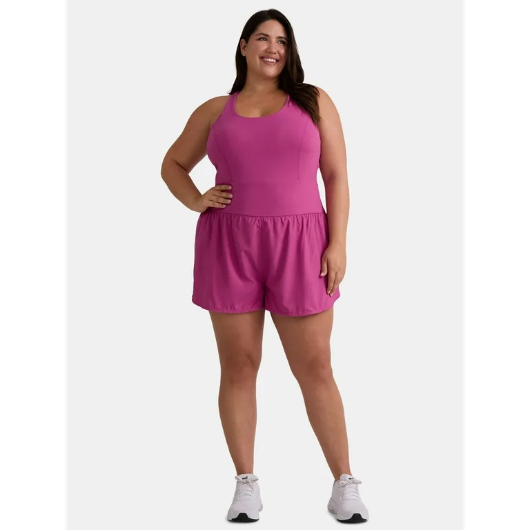 Avia Women's and Women's Plus Active Bodysuit with Built-in Bra, Sizes XS-4X | Walmart (US)