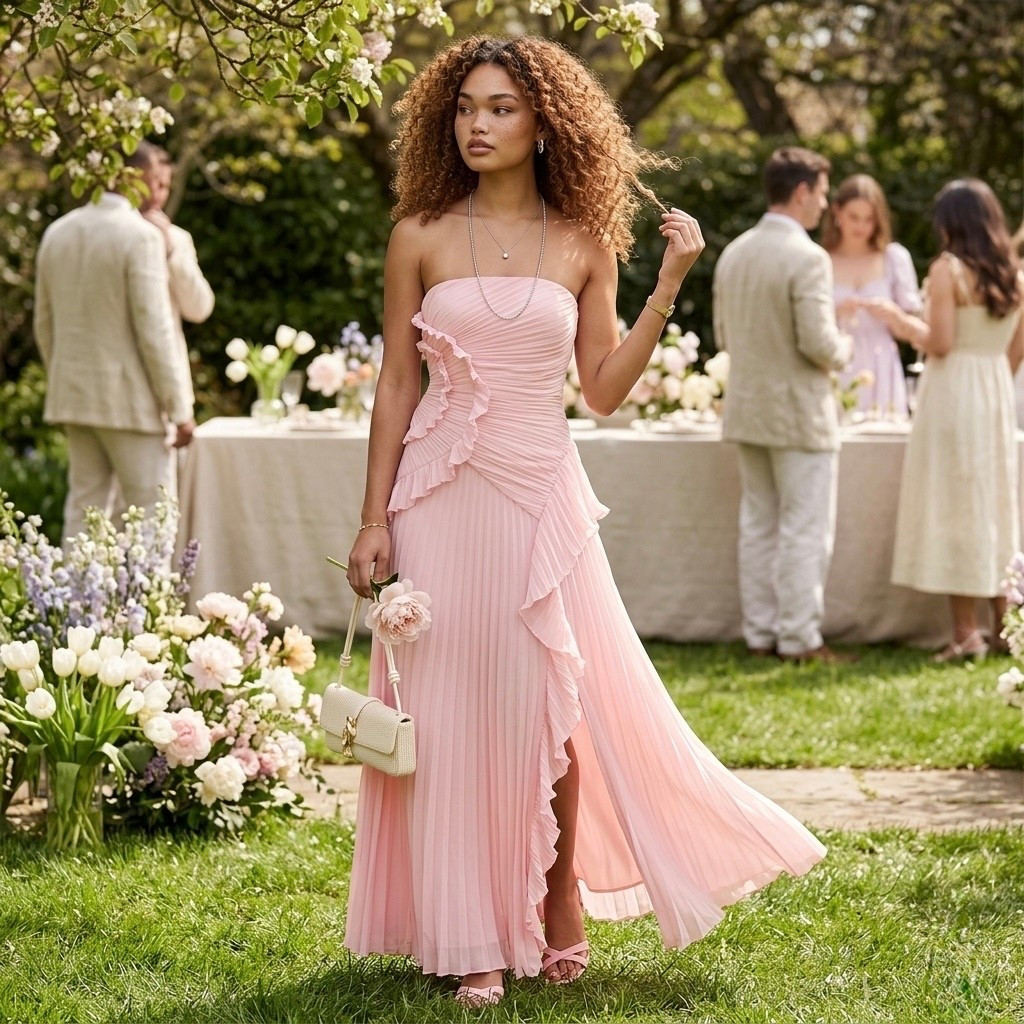🌸 The Easter dress of my dreams and I found her.
Pleated blush pink, ruffled detail, flowing maxi — this dress was made for garden parties and golden hour 🥹 The woven clutch and pink heels finish it perfectly. Everything is linked! Tap to shop! 💐


#LTKdayinmylife #LTKootd #LTKSeasonal