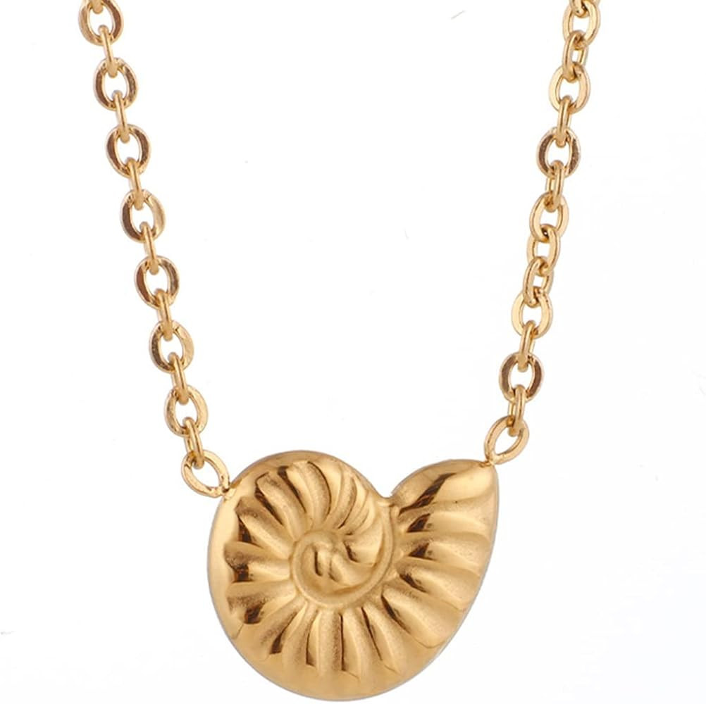 Jude Jewelers Stainless Steel Ocean Shell Conch Style Beach Summer Holiday Pendant Necklace | Amazon (US)