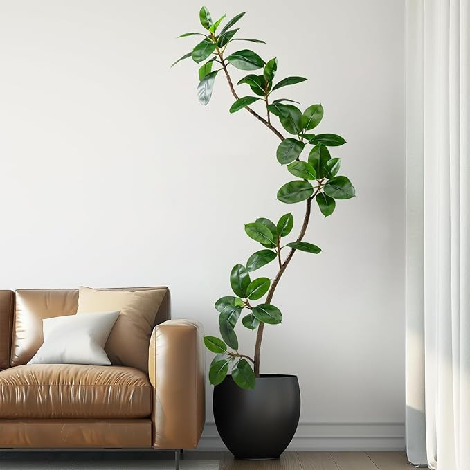 7.2ft Artificial Rubber Tree Faux Plants Indoor Faux Floor Artificial Trees Indoor,Fake Plant Fak... | Amazon (US)