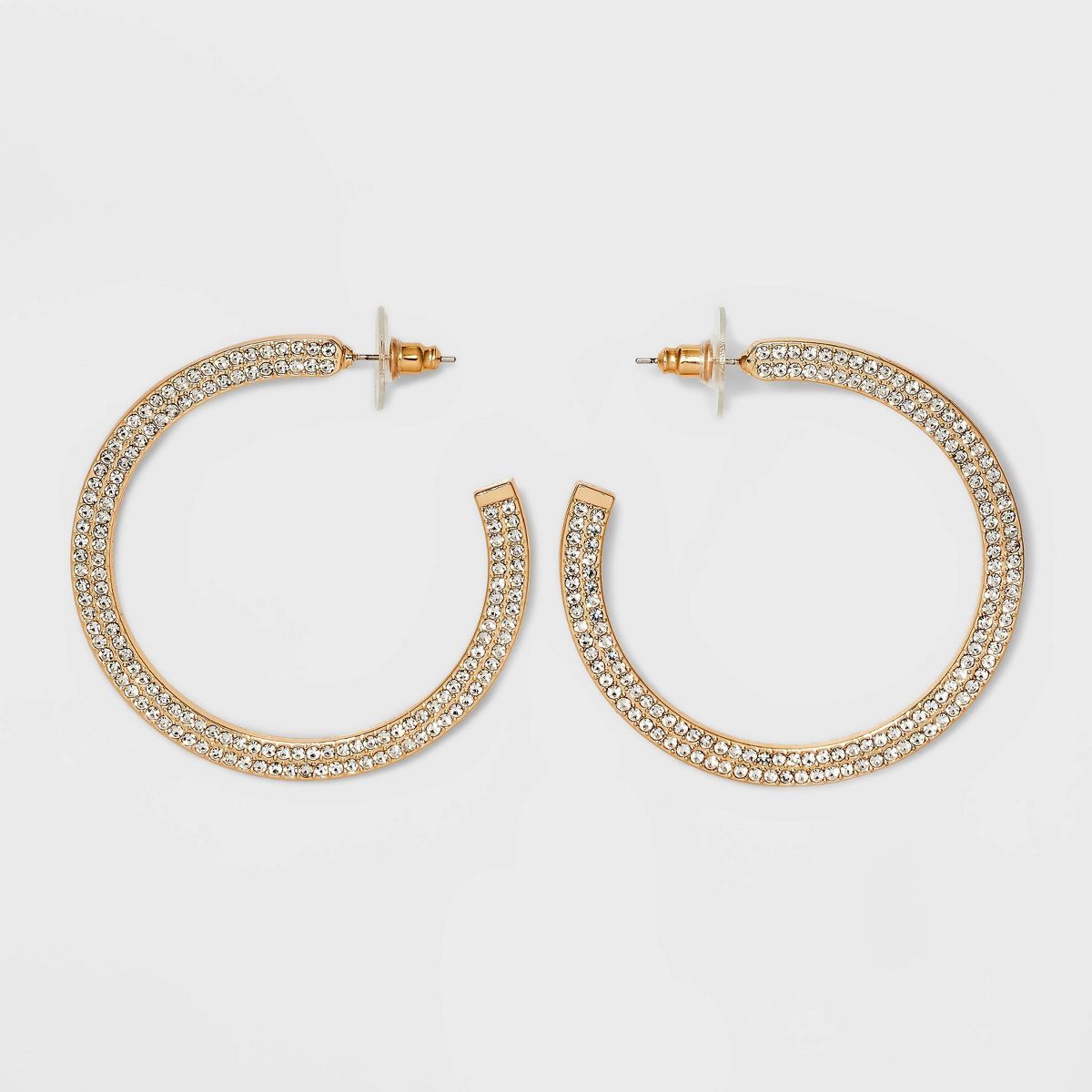 SUGARFIX by BaubleBar Crystal Statement Hoop Earrings - Gold | Target