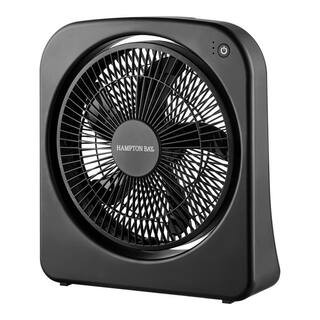 9 in. 3 Speed Dual Power Personal Indoor/Outdoor Desk Fan in Black | The Home Depot
