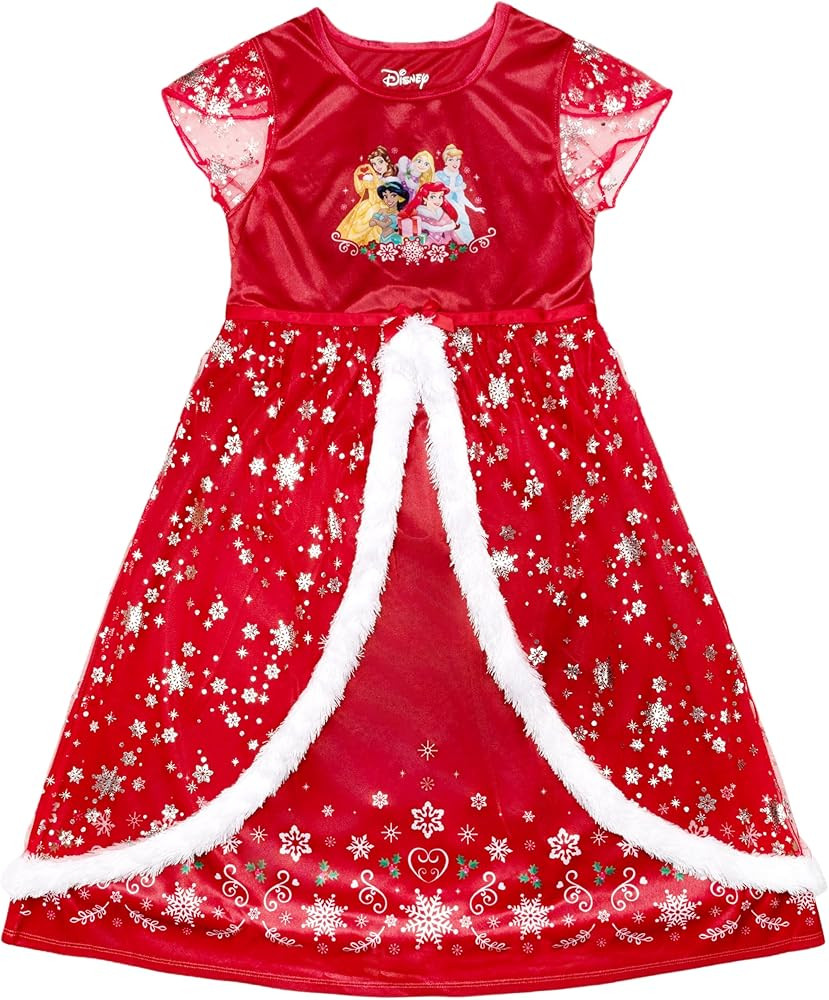 Disney Girls' Princess Dress Nightgown, Fantasy Gown, Soft & Cute Pajamas for Kids | Amazon (US)