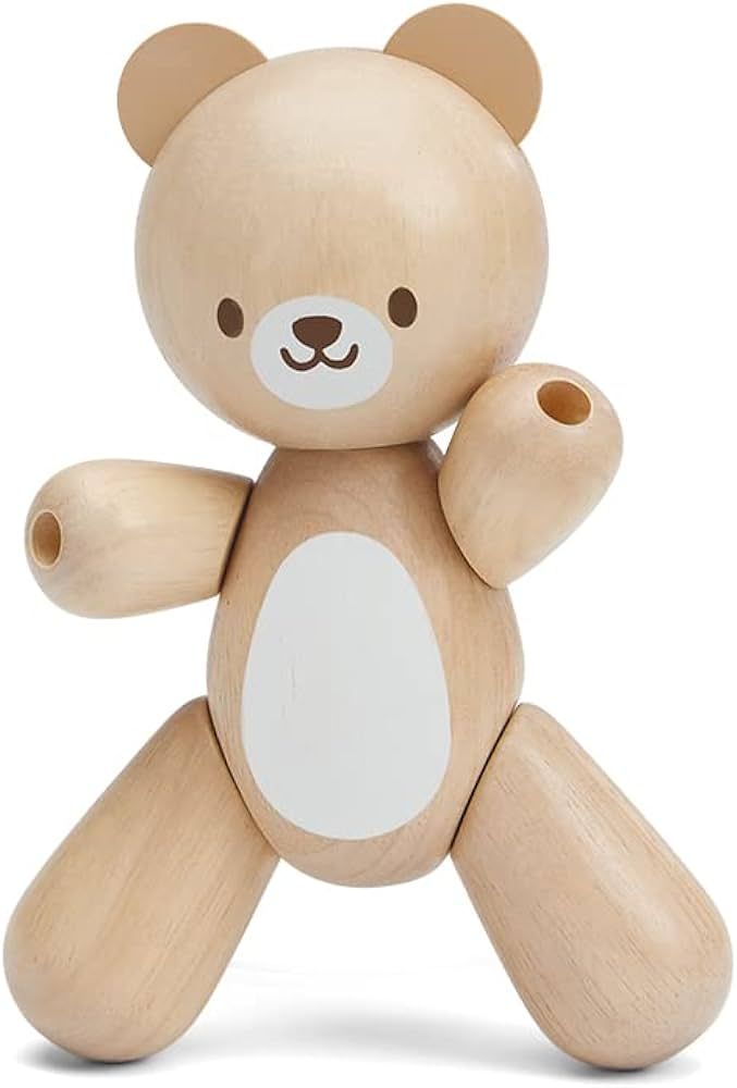 PlanToys Wooden Bear Grasping Toy (5241) | Sustainably Made from Rubberwood and Non-Toxic Paints ... | Amazon (US)