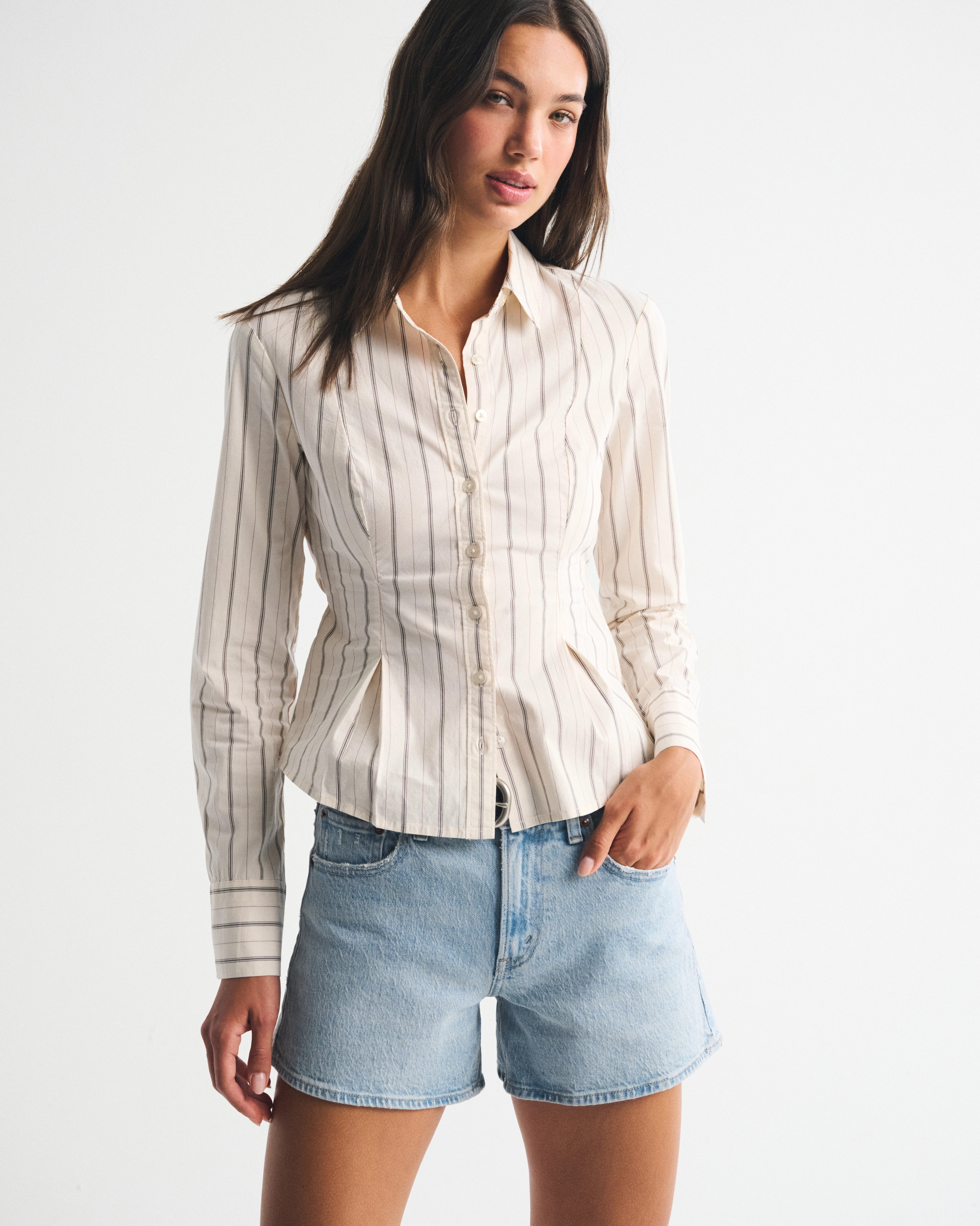 Mid Rise A-Line Short | Abercrombie & Fitch (US)