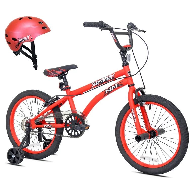 Kent Bicycles 18" Boy's BMX Slipstream Bicycle with Helmet, Red - Walmart.com | Walmart (US)