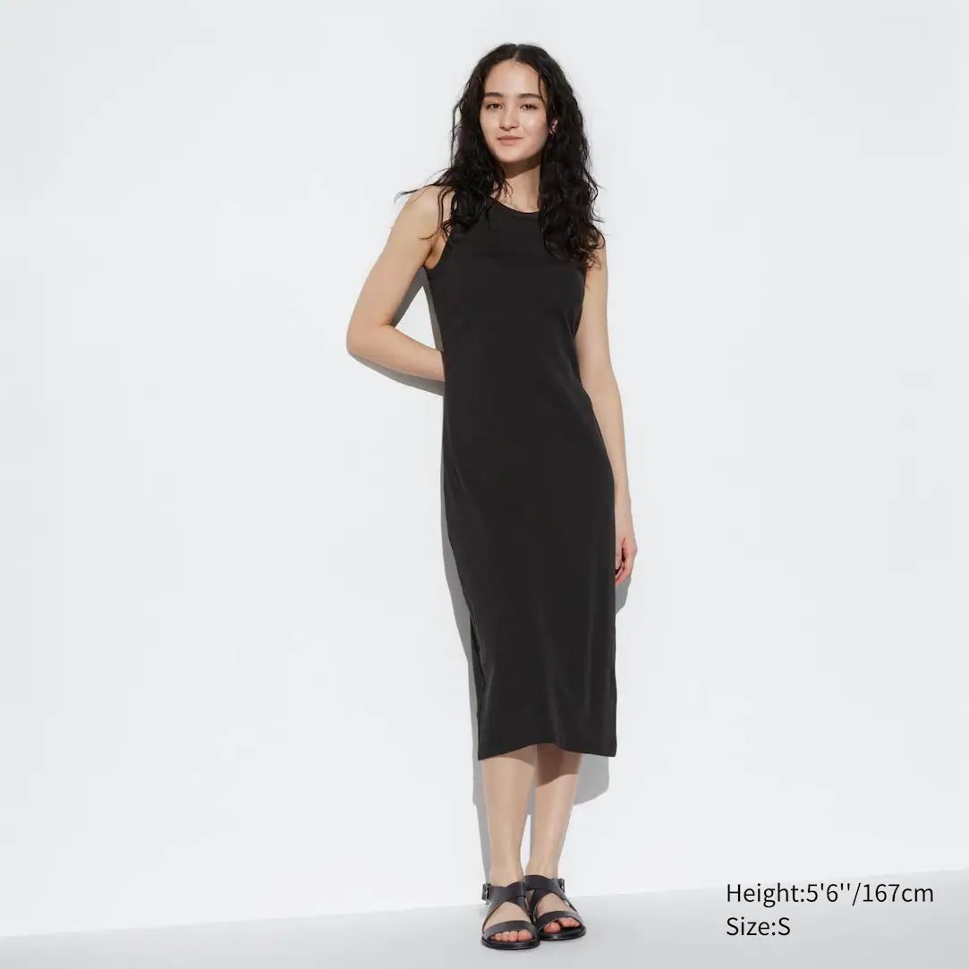 Ribbed Sleeveless Bra Dress | UNIQLO (UK)