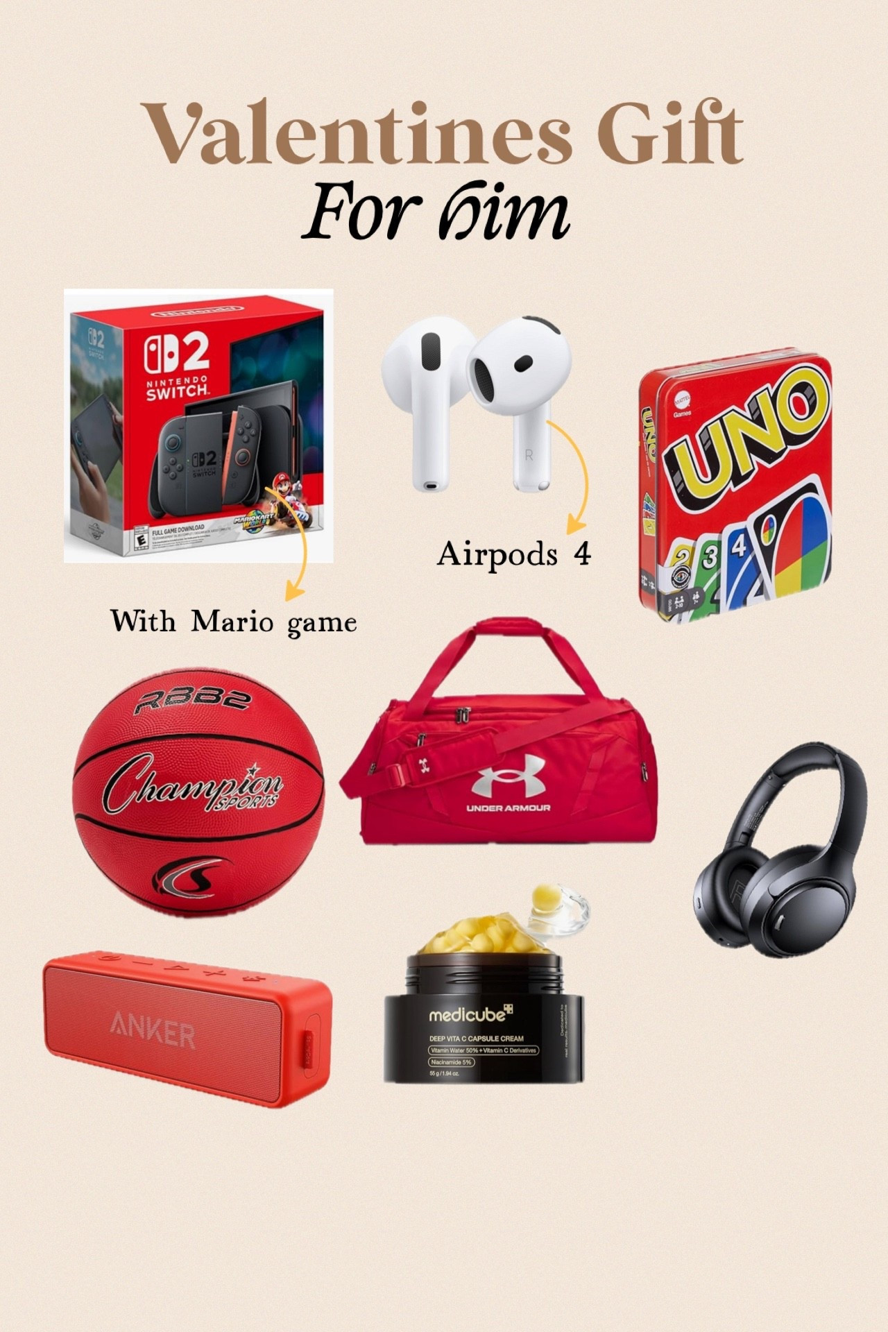 Who says men don't want self-care? Build him a custom Valentine's gift set featuring a jerky meat stick bundle, NFL Guess Who for game night, and a fresh e.l.f. Skin routine. Practical, fun, and delicious—everything he needs for a perfect night in.

#GiftsForHim #ValentinesDay2026 #TechGifts #GamerGiftIdeas #UnderArmour #AirPods4

#LTKMens #LTKselfcare #LTKFindsUnder50