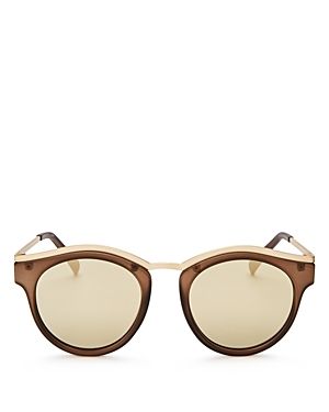 Le Specs Hypnotize Mirrored Round Sunglasses, 50mm | Bloomingdale's (US)