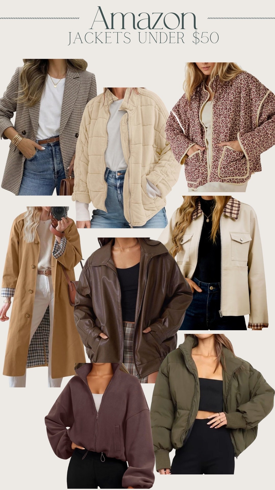 Amazon jackets under $50b

#LTKdayinmylife #LTKgrwm #LTKSeasonal