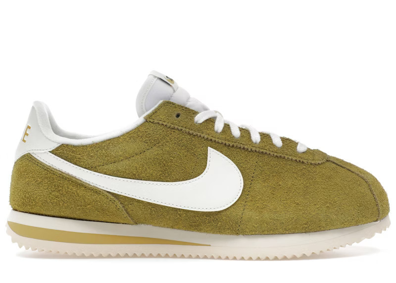Nike Cortez SE Suede Sail Sneakers in Pacific Moss/Infinite Gold/Muslin | StockX
