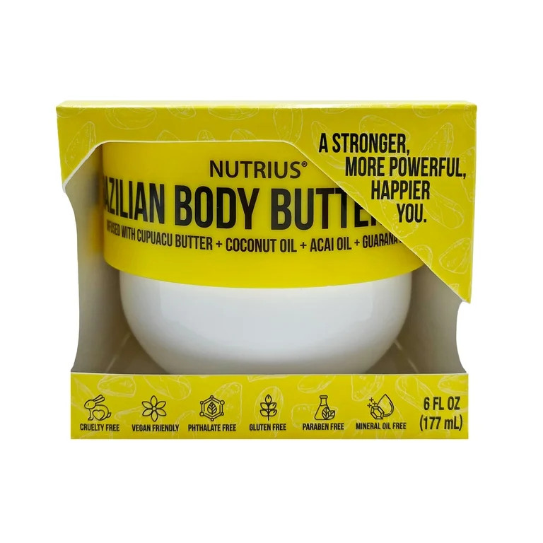 Nutrius Brazilian Body Butter Cream 6 fl oz | Walmart (US)