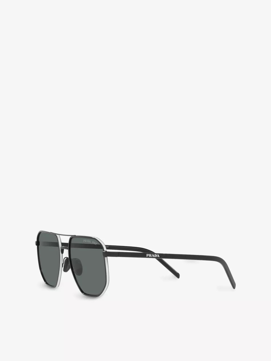 PR 59YS slim-temple metal sunglasses | Selfridges