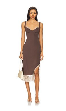 Free People x Intimately FP Party Crasher Midi Slip Dress In Mushroom & Double Espresso from Revo... | Revolve Clothing (Global)