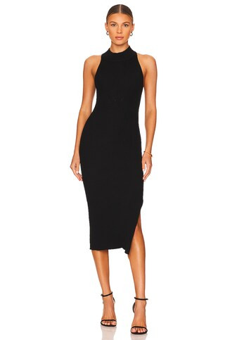 HEARTLOOM Curtis Midi Dress in Onyx from Revolve.com | Revolve Clothing (Global)