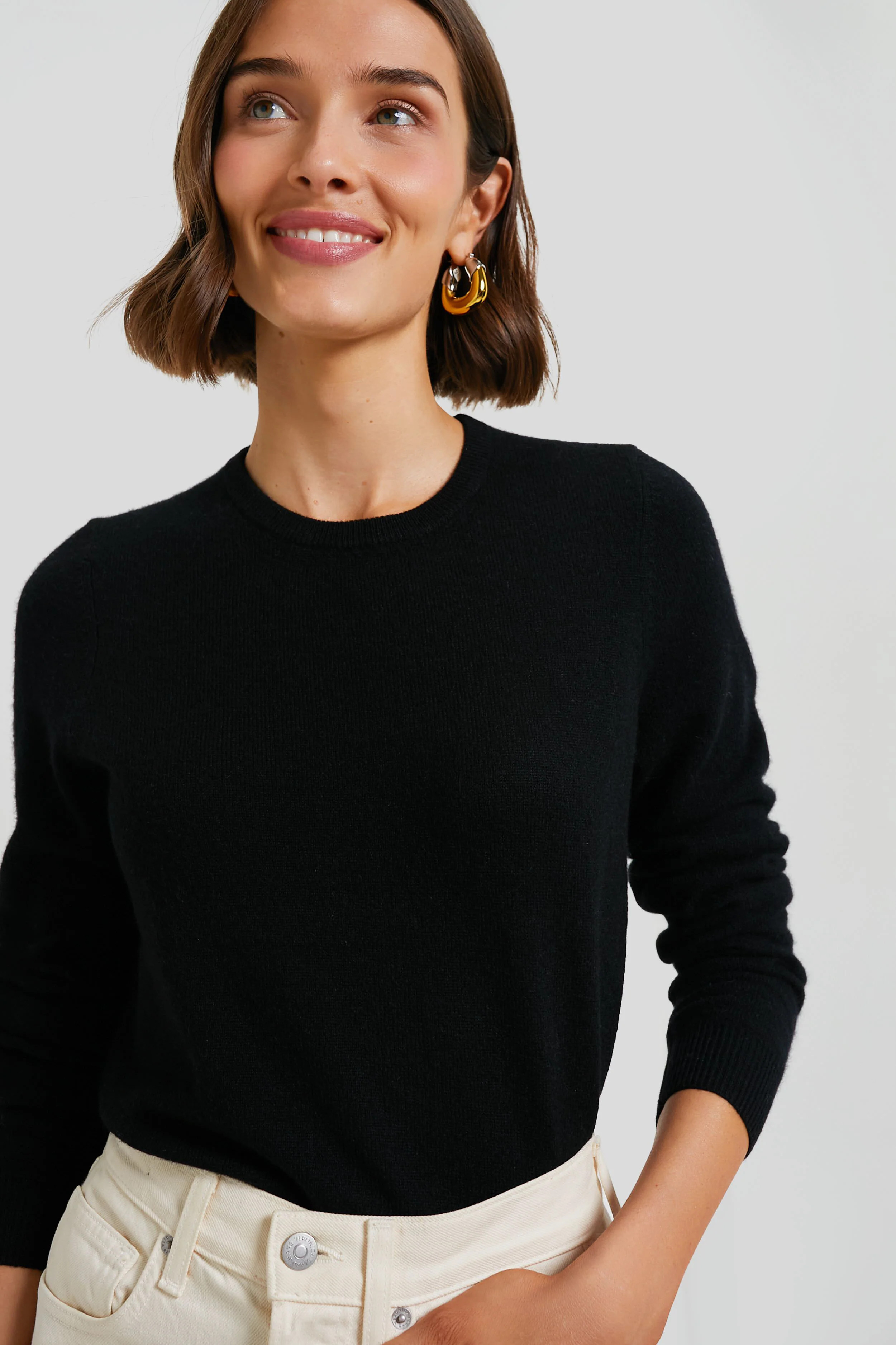 Black Cashmere Crewneck Sweater | Tuckernuck (US)