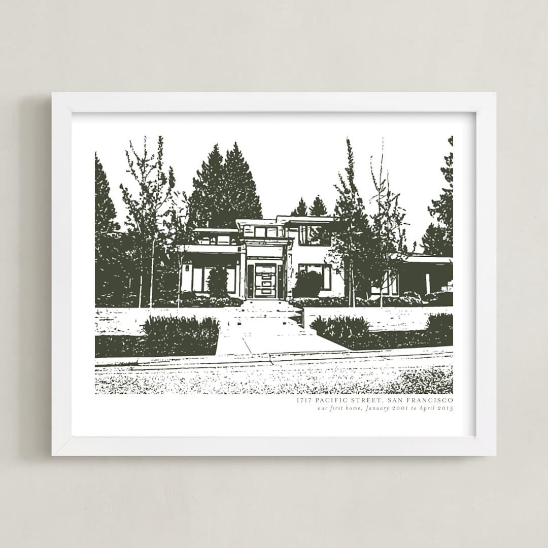 "Custom House Portrait with Text" - Completely Custom House Portrait Art by Minted. | Minted