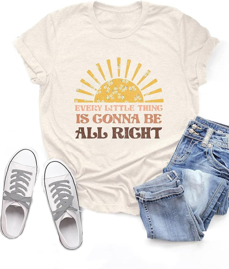 Womens Graphic Tee Shirts Trendy Casual Summer Loose Fit Short Sleeve Tshirts for Women | Amazon (US)