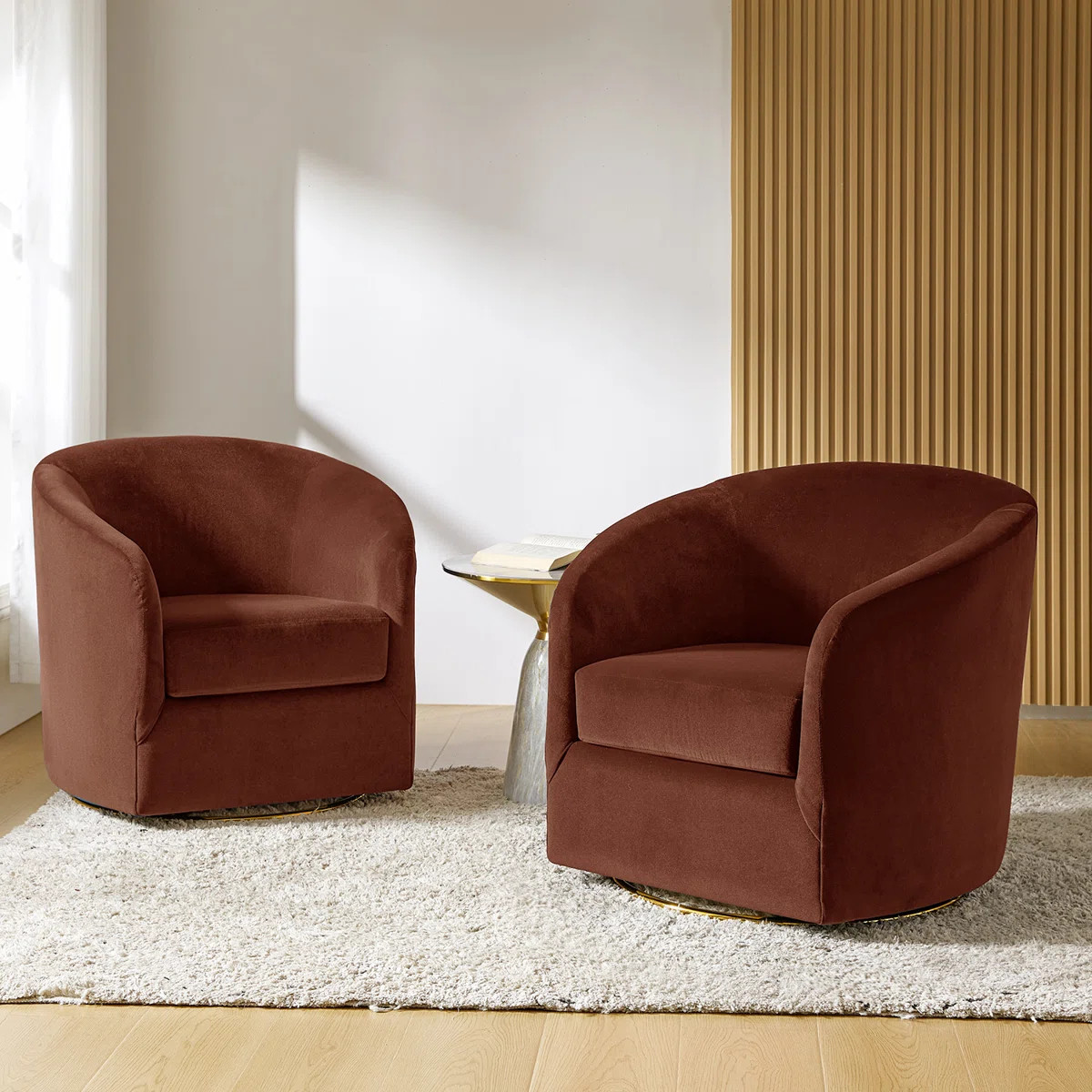 Holden Velvet Swivel Accent Chair | Wayfair North America