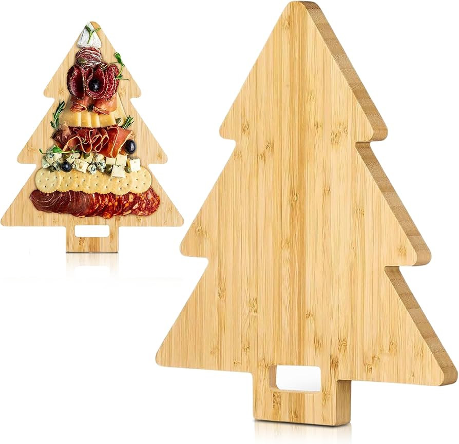 Schneidebrett Bambus Tannenbaum-Form – 21x26,5 cm – Weihnachtsbrett, Küchenbrett & Servierbr... | Amazon (DE)