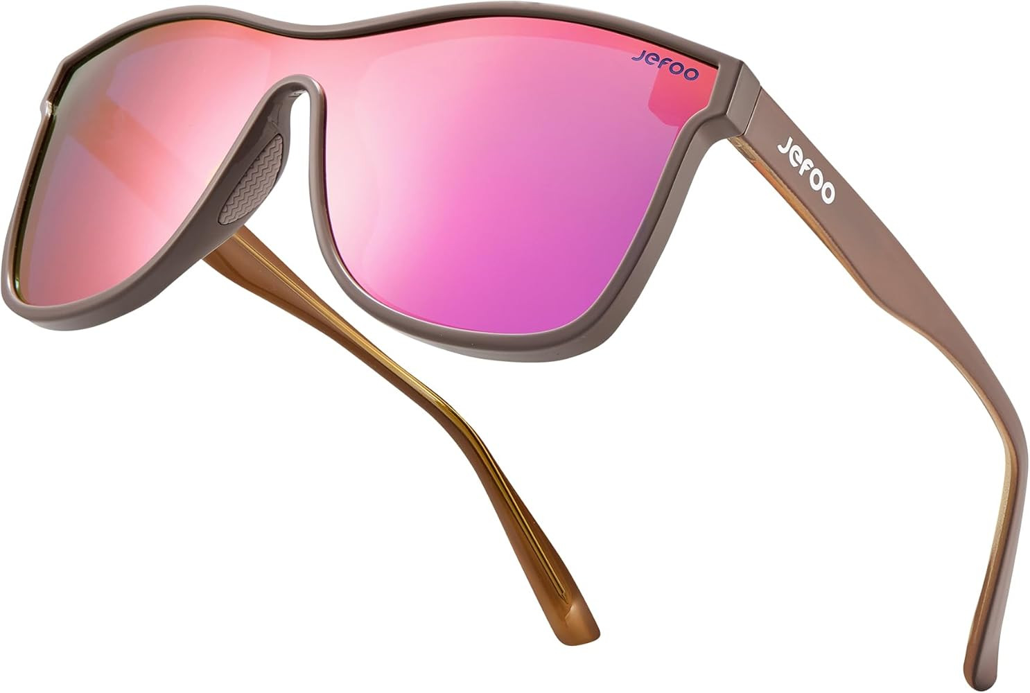 Jefoo Polarized Sunglasses Men Trendy Mirrored shades Women Reflective Sun Glasses UV Protection | Amazon (US)