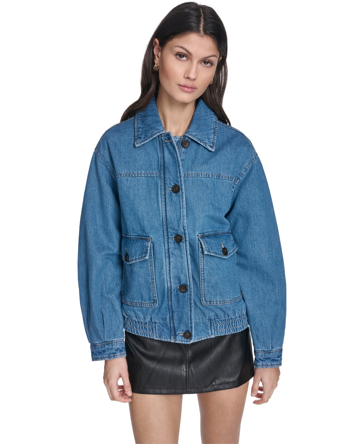 Levi's Women's Corduroy Collared Coat - Medium Wash Denim | Macy's